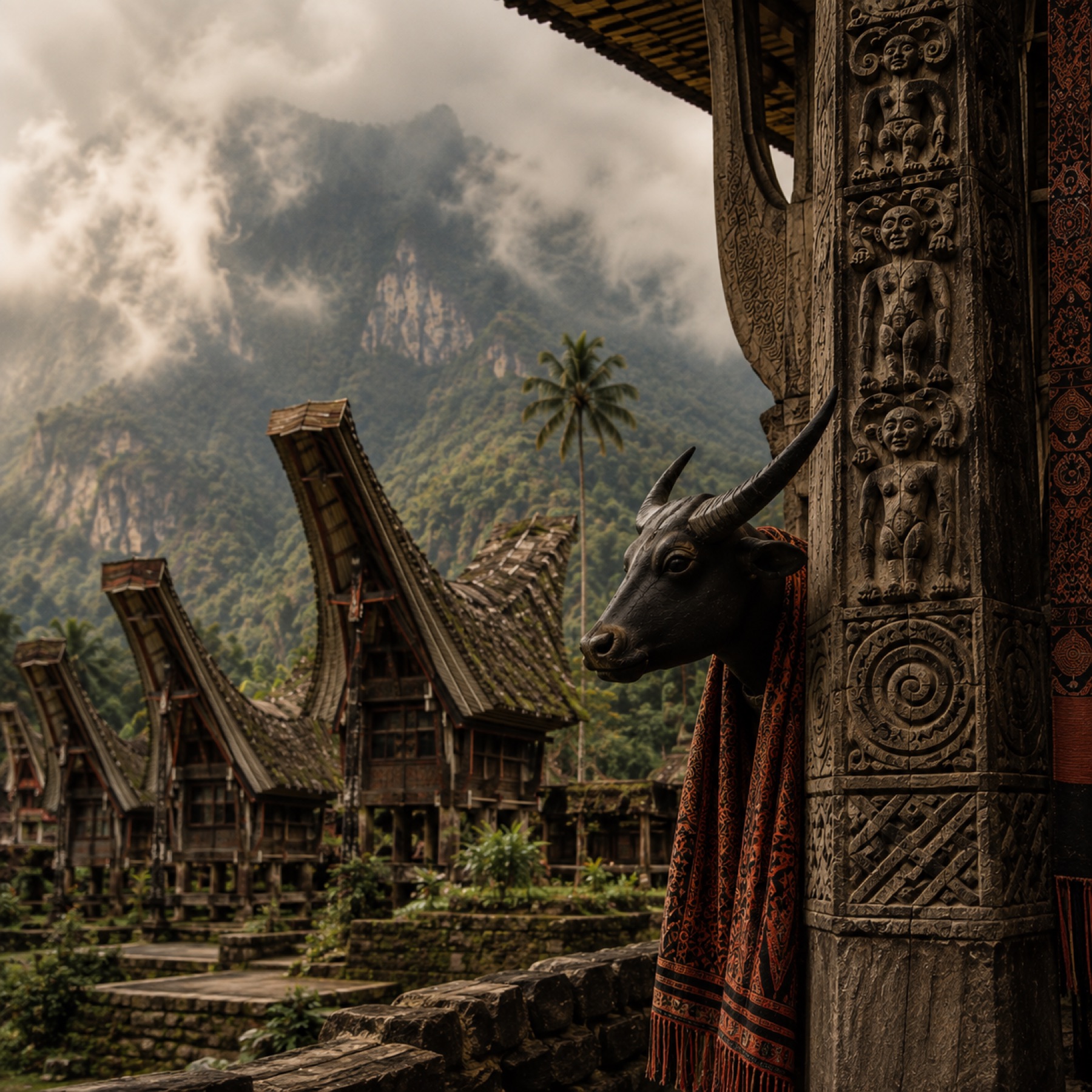 Traditional Tongkonan houses in Tana Toraja